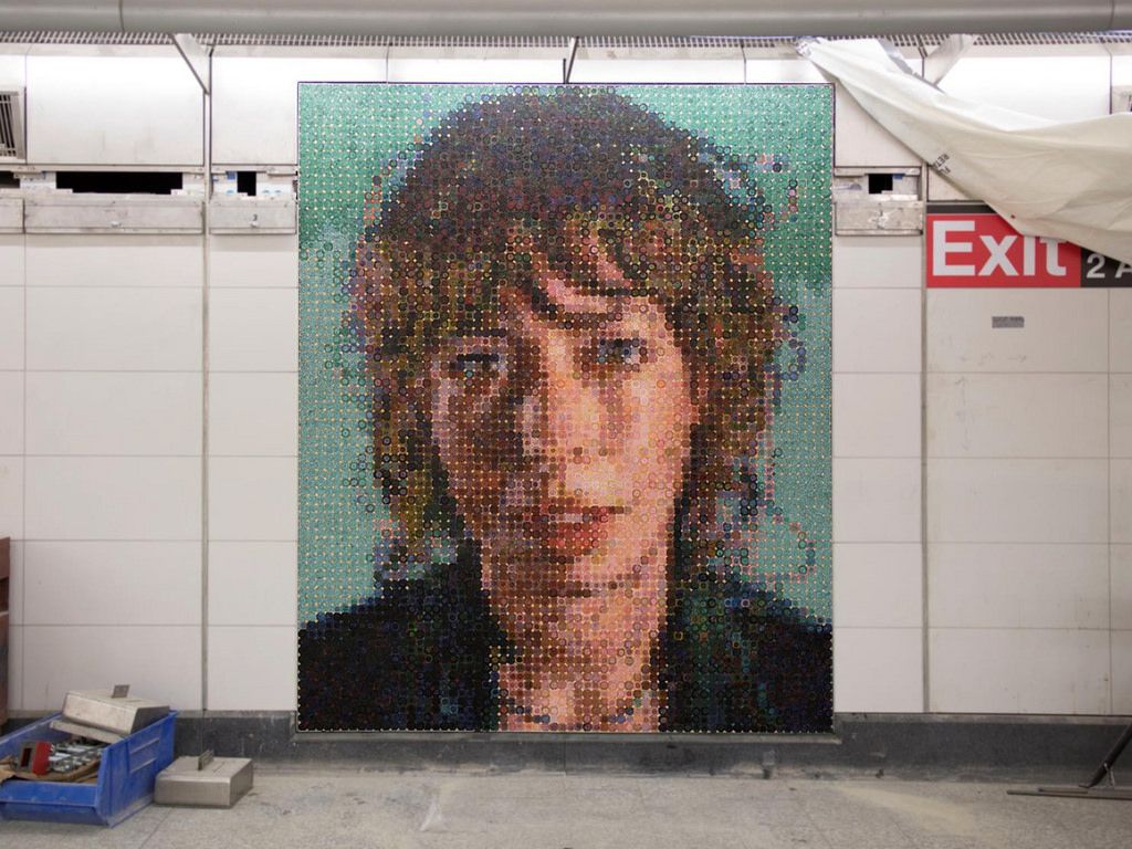 Portrait of Cecily Brown by Chuck Close at 86th Street <br>